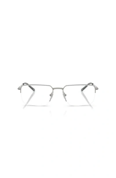 Arnette 56mm Rectangle Optical Glasses In Metallic