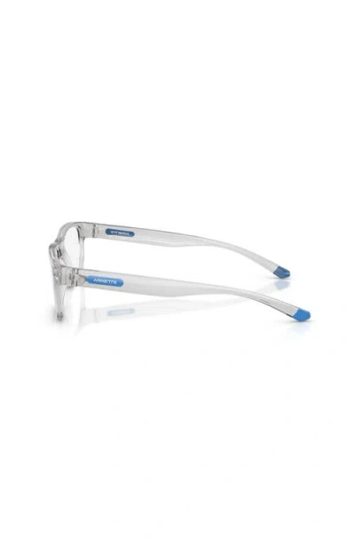 Arnette 58mm Rectangle Optical Glasses In Metallic