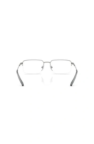 Arnette 56mm Rectangle Optical Glasses In Metallic