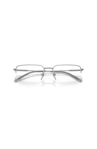 Arnette 56mm Rectangle Optical Glasses In Metallic
