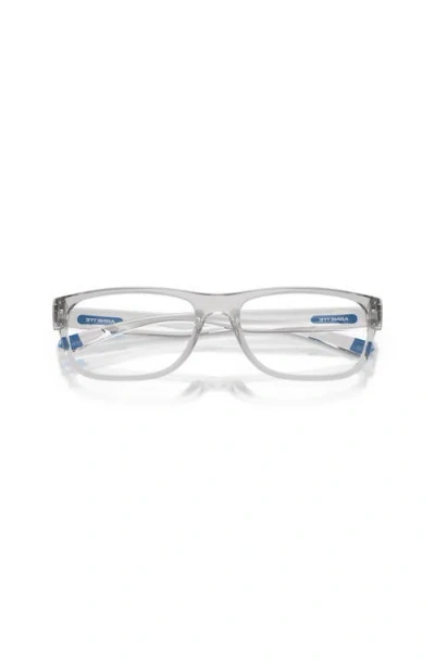 Arnette 58mm Rectangle Optical Glasses In Metallic