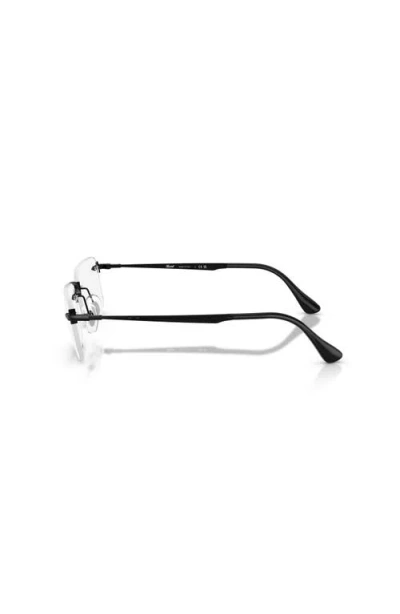 Persol 57mm Rectangle Optical Glasses In Black