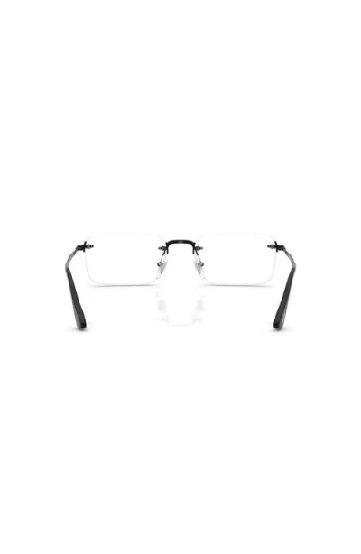 Persol 57mm Rectangle Optical Glasses In Black