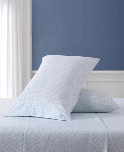 Nautica Annie Geo Cooling Microfiber Sheet Set In Blue