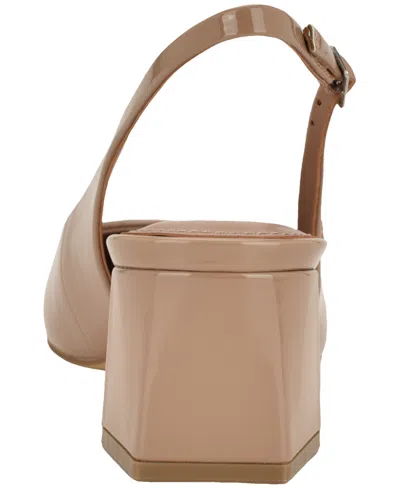Calvin Klein Sarra Slingback Pointed Toe Pump In Brown