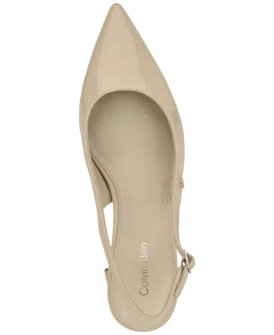 Calvin Klein Sarra Slingback Pointed Toe Pump In Gold
