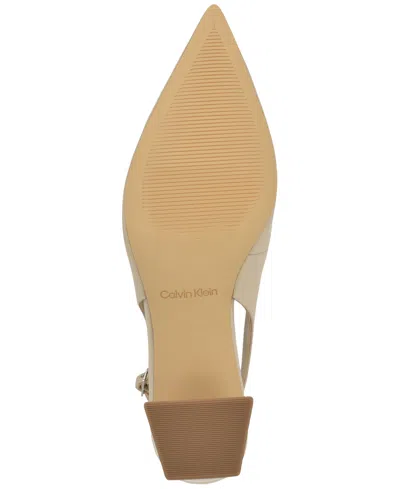 Calvin Klein Sarra Slingback Pointed Toe Pump In Gold