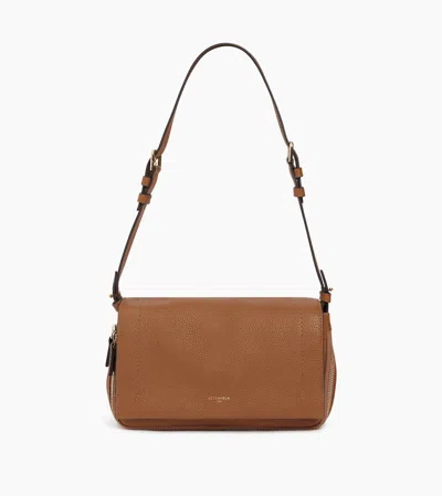 Le Tanneur Petit Sac Bandoulière Aurore En Cuir Grainé In Brown