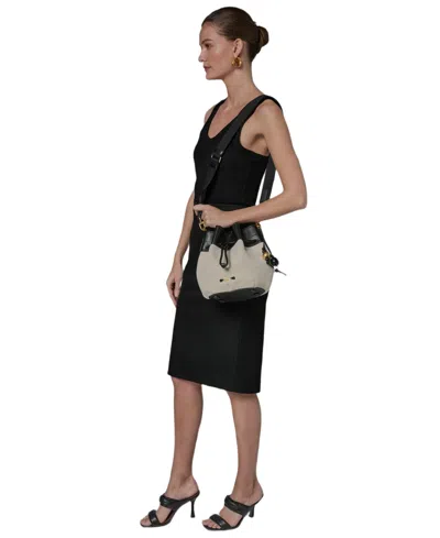 Donna Karan Weekend Woven Medium Bucket Bag In Multi