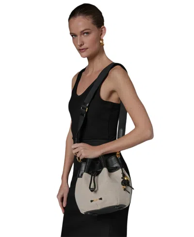 Donna Karan Weekend Woven Medium Bucket Bag In Multi