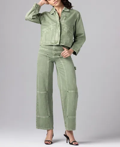 Blanknyc Women's Collared Twill Jacket In Multi