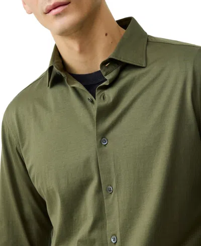 Rodd & Gunn Ascot Park Long Sleeve Slim Fit Shirt In Green