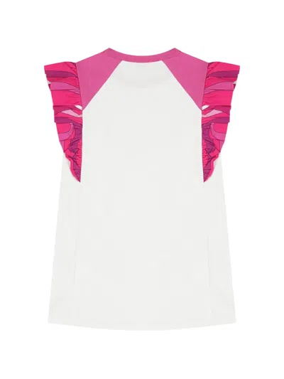 Pucci Junior Cotton Logo T-shirt In White