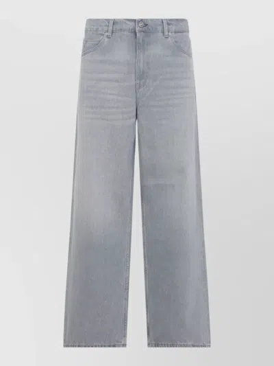 Our Legacy Vast Cut High-waisted Wide-leg Cotton Denim Jeans In Pale Coast Wash Blue