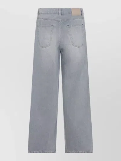 Our Legacy Vast Cut High-waisted Wide-leg Cotton Denim Jeans In Pale Coast Wash Blue