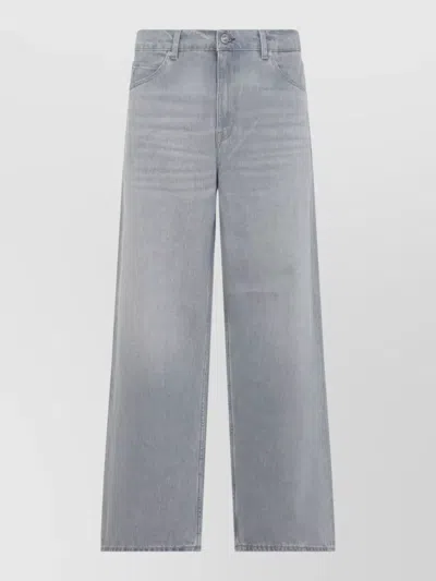 Our Legacy Vast Cut High-waisted Wide-leg Cotton Denim Jeans In Pale Coast Wash Blue