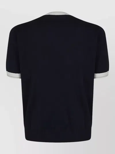 Eleventy Ribbed T-shirt In Black
