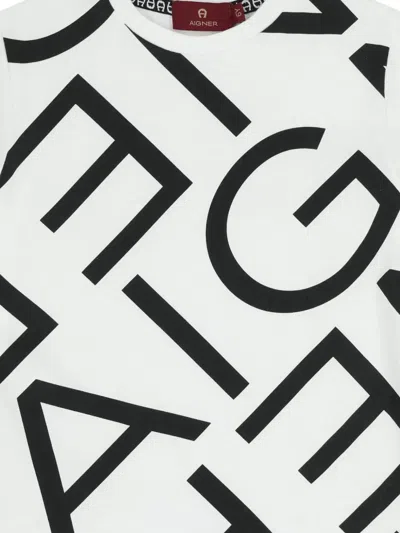 Aigner Printed T-shirt In White