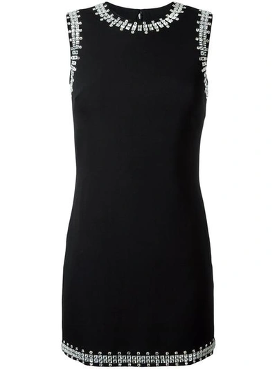 Givenchy Crystal-embellished Wool Sheath Dress In Black