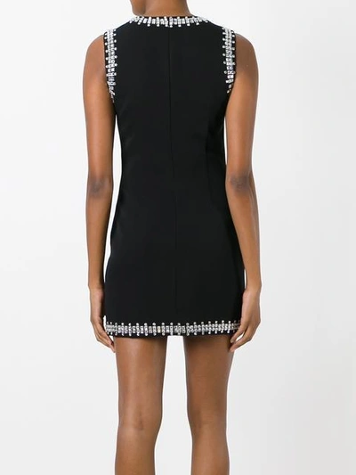 Shop Givenchy Embellished Trim Shift Dress In Black