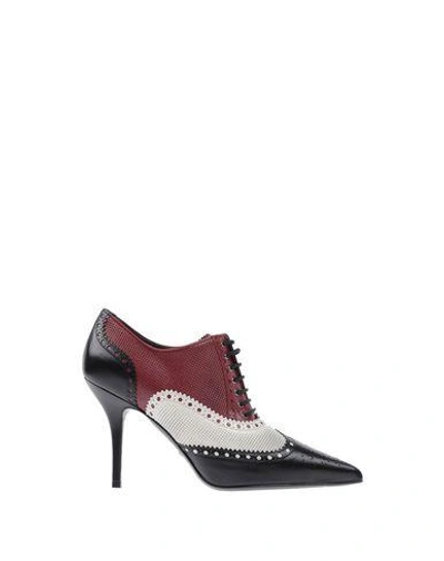 Shop Gucci Laced Shoes In Garnet