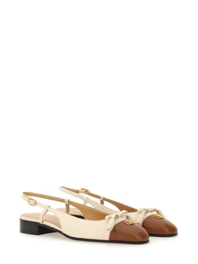 Valentino Slingback Ballet Flats With Adjustable Strap In Multi