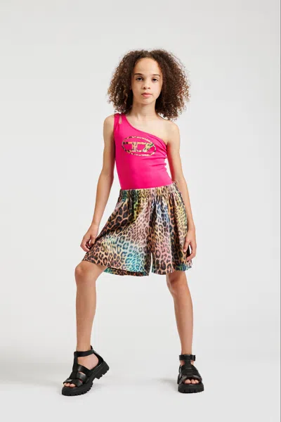 Diesel Mplily Leopard-print Shorts In Multi