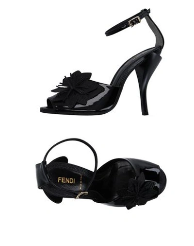 Fendi Sandals In Black