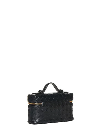 Bottega Veneta Bang Bang Vanity Case In Intrecciato Leather In Black