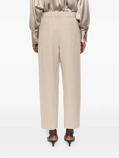 Brunello Cucinelli Pantalone Pull On In Gray