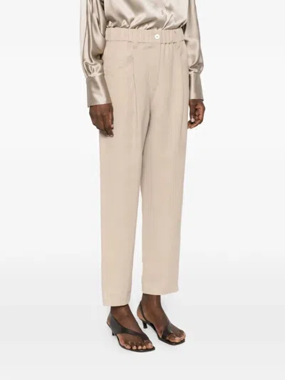 Brunello Cucinelli Pantalone Pull On In Gray