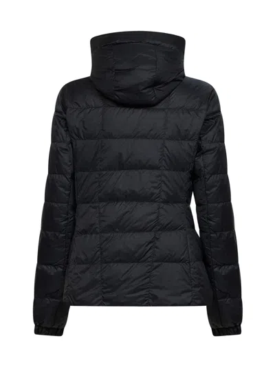 Canada Goose Quilted Padded Down Coat With Adjustable Collar In Black
