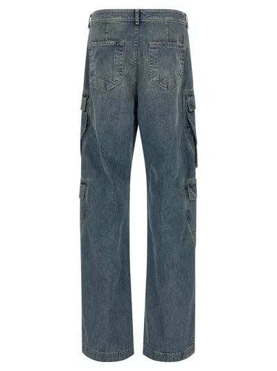 Drkshdw Pantaloni In Denim Double Cargo Jeans Indigo In Blue