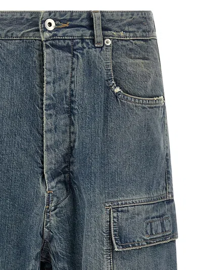 Drkshdw Pantaloni In Denim Double Cargo Jeans Indigo In Blue