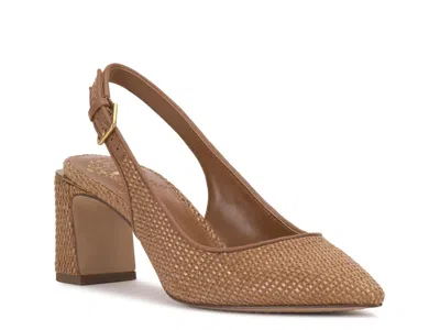 Vince Camuto Hamden Pointed Toe Slingback Pump In Brown