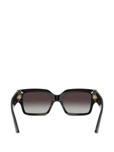 Jimmy Choo Rectangular-frame Sunglasses In Black