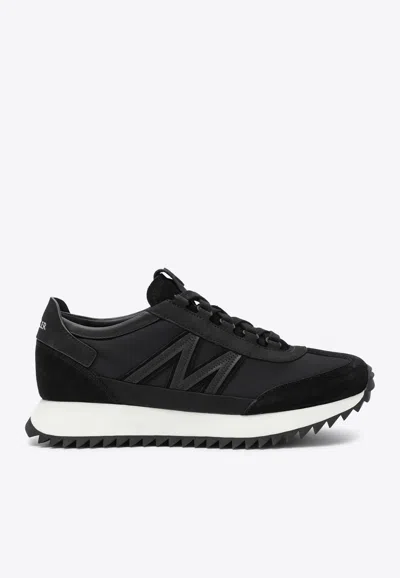 Moncler Pacey2 Suede And Nubuck Low-top Sneakers In Neutral