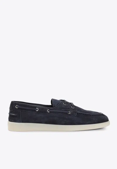 Prada Elegant Moccasins For Men - Ss26 Collection In Blue
