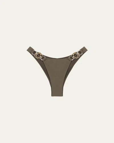 Simkhai Athens Side Chain Bikini Bottom In Gray