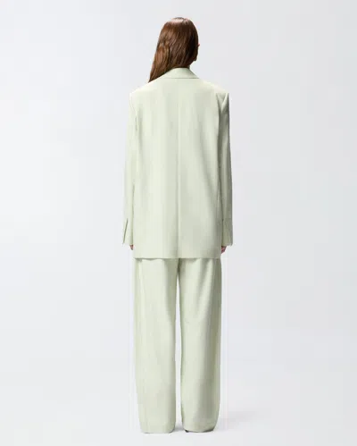 Pinko Flap Pocket Button Fastening Long Sleeve Jacket With Peaked Lapels In Green