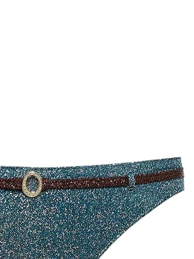 Oseree Lumiere Micro Belt Bikini Set In Blue