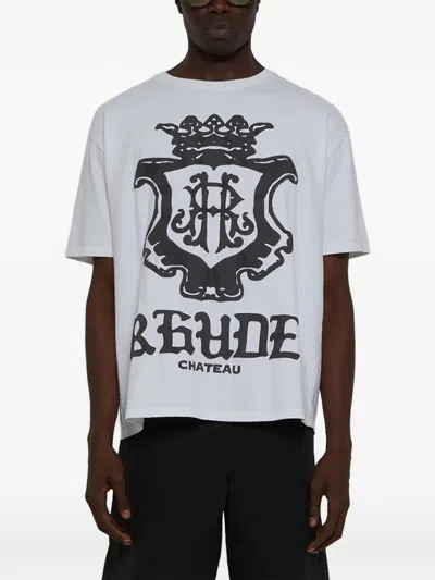 Rhude Oversized Crest T-shirt In Blue