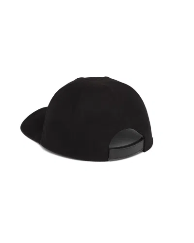 Prada Virgin Wool Felt Baseball Cap In Metallic