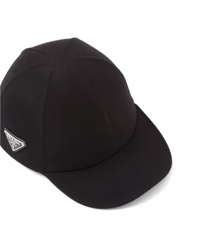 Prada Virgin Wool Felt Baseball Cap In Metallic