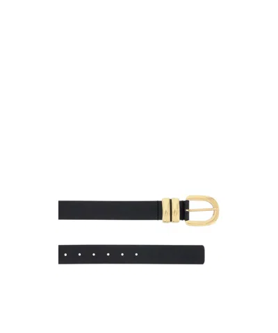 By Malene Birger Buckle Leather Belt In Black