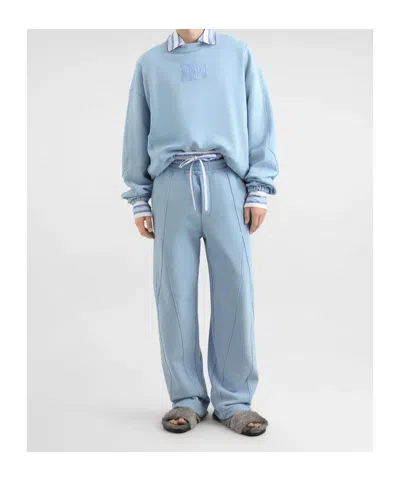 Dolce & Gabbana Dg Logo Patch Oversized Sweatshirt In Blue