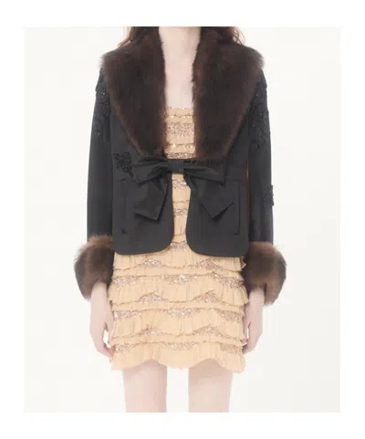 Valentino Long-sleeved Shawl In Multi