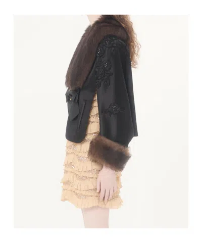 Valentino Long-sleeved Shawl In Multi