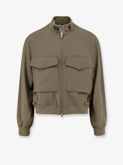 Tonywack Zip-up Flap-pocket Jacket In Brown