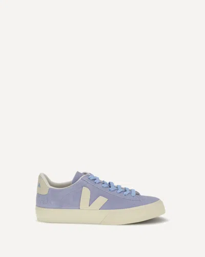 Veja Suede Campo Sneakers Contrast Sole Design In Purple